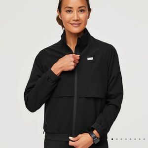 Figs Sydney Scrub Jacket Black